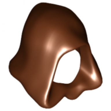 reddish brown minifigure headgear hood