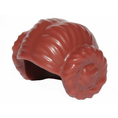 reddish brown minifigure hair female with 2 buns princess leia