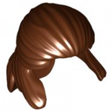 reddish brown minifigure hair pulled back