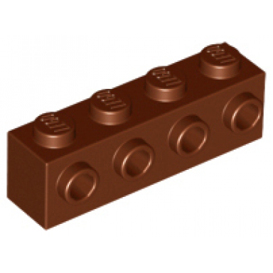 reddish brown brick modified 1 x 4 with studs on side