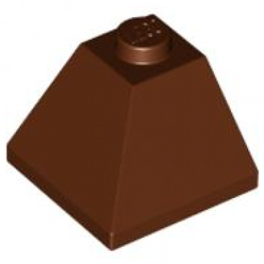 reddish brown slope 45 2 x 2 double convex corner