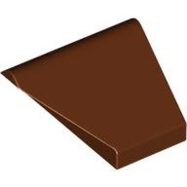 reddish brown slope 45 2 x 1 double inverted with bottom stud holder