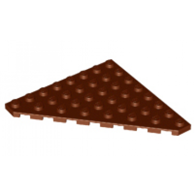 reddish brown wedge plate 8 x 8 cut corner