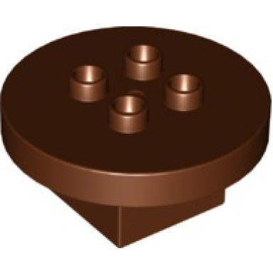 reddish brown duplo furniture table round 4 x 4 x 1.5