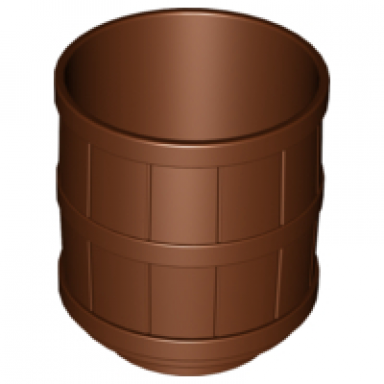 reddish brown duplo container barrel