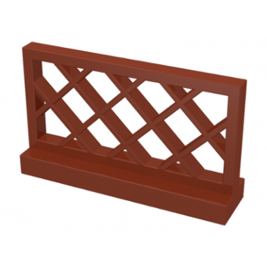 reddish brown fence 1 x 4 x 2 lattice