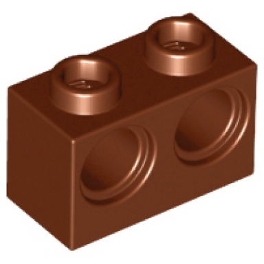 reddish brown technic brick 1 x 2 with holes
