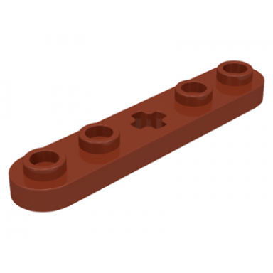 reddish brown technic plate 1 x 5 with smooth ends 4 studs and center axle hole