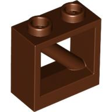 reddish brown fence 1 x 2 x 1 2 3 with diagonal bar