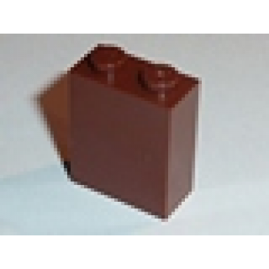 reddish brown brick 1 x 2 x 2 with inside axle holder