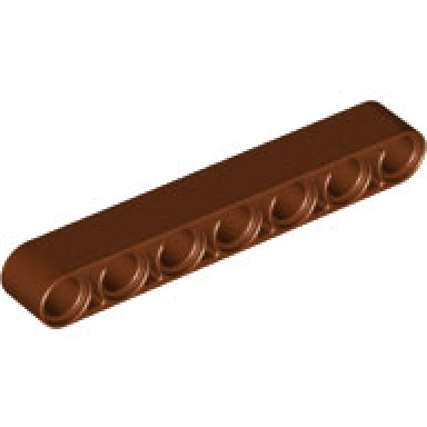 reddish brown technic liftarm thick 1 x 7