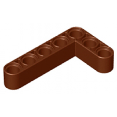 reddish brown technic liftarm modified bent thick l-shape 3 x 5