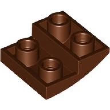 reddish brown slope curved 2 x 2 x 2 3 inverted