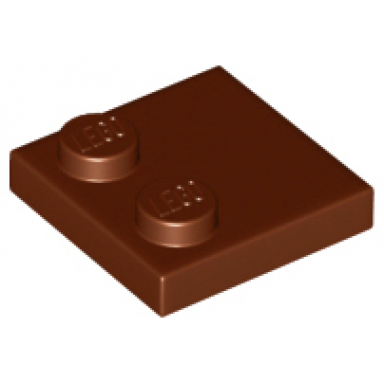 reddish brown tile modified 2 x 2 with studs on edge