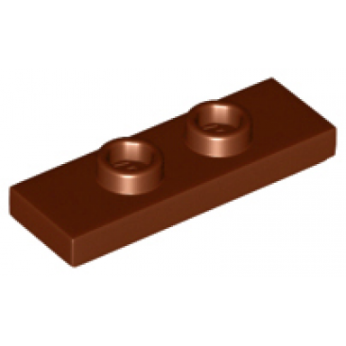 reddish brown plate modified 1 x 3 with 2 studs double jumper
