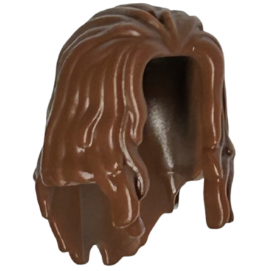reddish brown minifigure hair long parted in front