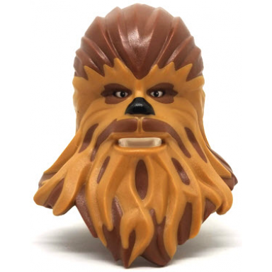 reddish brown large figure head modified sw wookiee with medium nougat fur pattern chewbacca