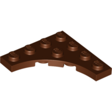 reddish brown plate modified 4 x 4 with 3 x 3 curved cutout