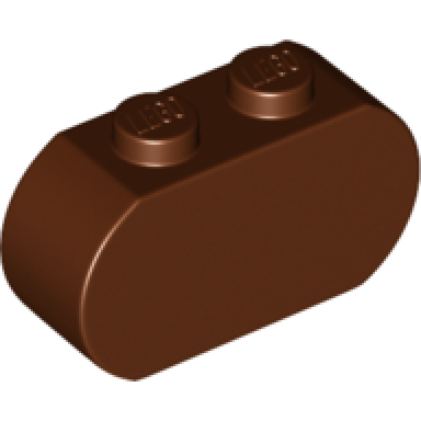 reddish brown brick modified 1 x 3 with round ends