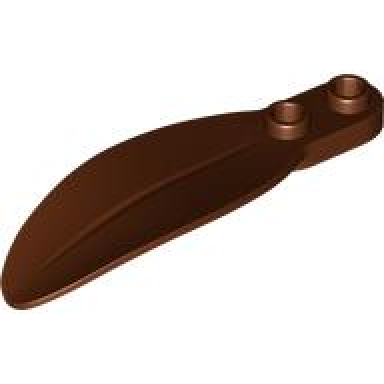 reddish brown plant plate round 1 x 2 with leaf