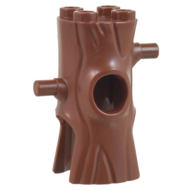 reddish brown minifigure headgear head cover costume tree trunk