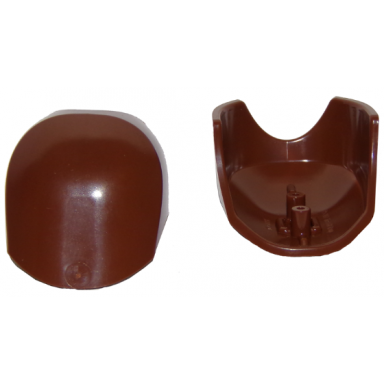reddish brown large figure armor round smooth oval cutout
