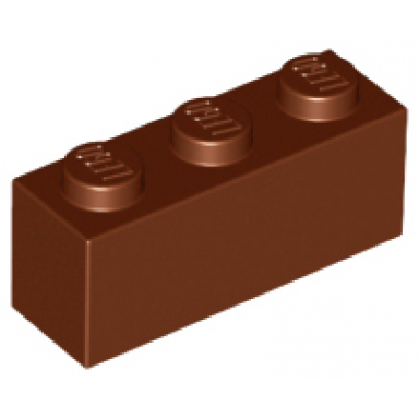 reddish brown brick 1 x 3