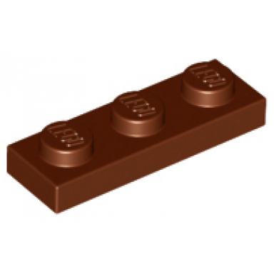 reddish brown plate 1 x 3