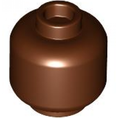 reddish brown minifigure head plain