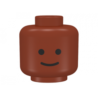 reddish brown minifigure head standard grin pattern