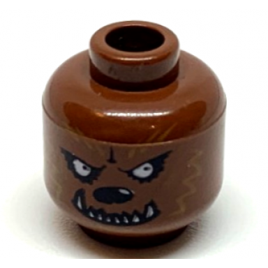 reddish brown minifigure head werewolf pattern