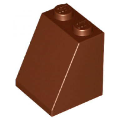 reddish brown slope 65 2 x 2 x 2 with bottom tube