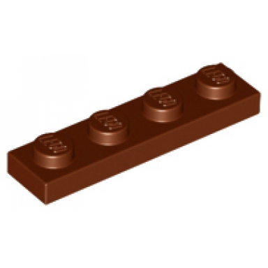 reddish brown plate 1 x 4