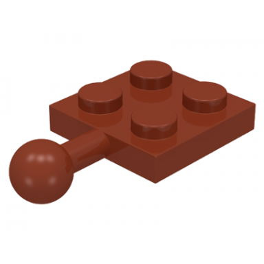 reddish brown plate modified 2 x 2 with tow ball
