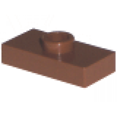 reddish brown plate modified 1 x 2 with 1 stud jumper undetermined type
