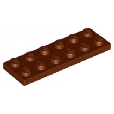 reddish brown plate 2 x 6