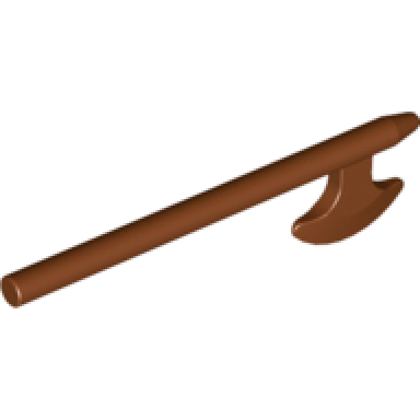 reddish brown minifigure weapon axe halberd