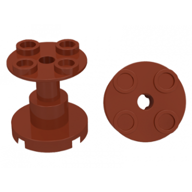 reddish brown support 2 x 2 x 2 stand with complete hole