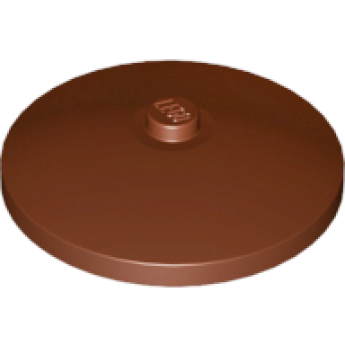 reddish brown dish 4 x 4 inverted radar with solid stud