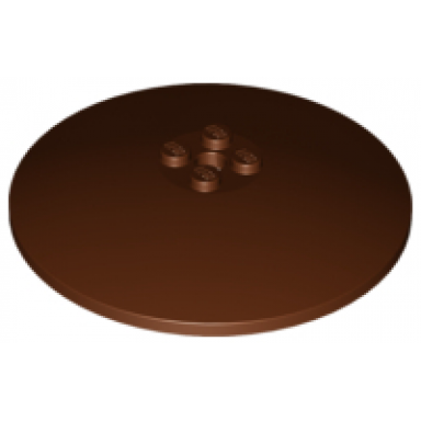 reddish brown dish 8 x 8 inverted radar - solid studs