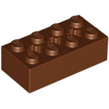 reddish brown technic brick 2 x 4 with 3 axle holes