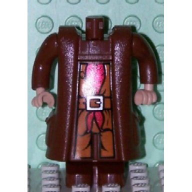 reddish brown body giant hp hagrid shirt and belt pattern - with arms and light nougat movable hands
