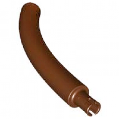 reddish brown dinosaur tail neck middle section with bar hole and technic pin