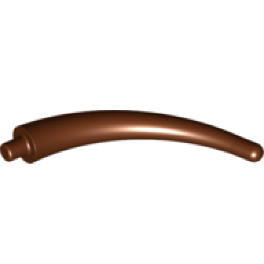 reddish brown dinosaur tail end section horn