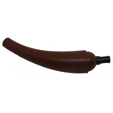 reddish brown dinosaur tail neck base section with black technic pin