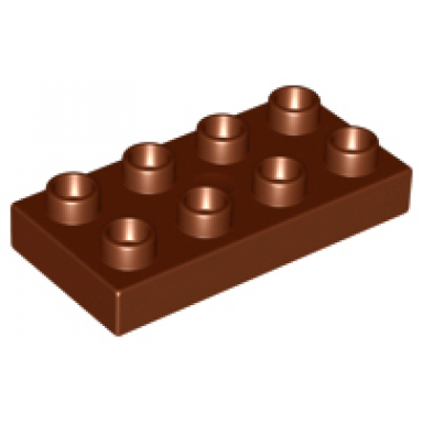 reddish brown duplo plate 2 x 4 x 1 2 thick