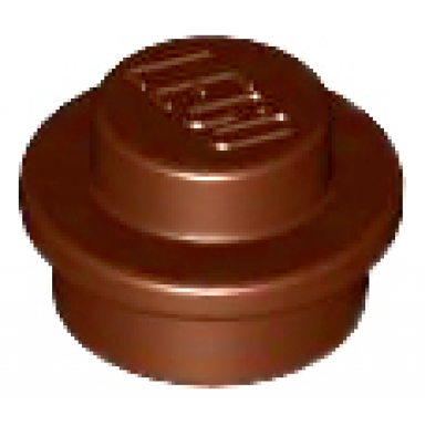 reddish brown plate round 1 x 1