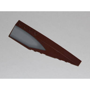 reddish brown wedge 12 x 3 right with gray window pattern sticker - set 7752