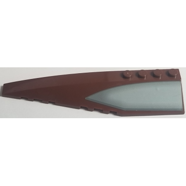 reddish brown wedge 12 x 3 left with gray window pattern sticker - set 7752