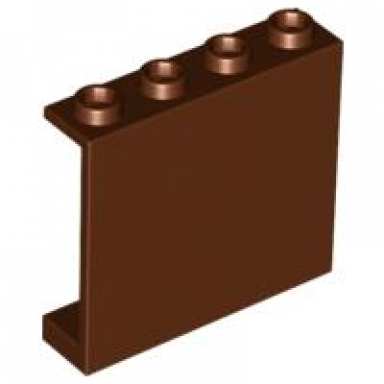 reddish brown panel 1 x 4 x 3 - hollow studs